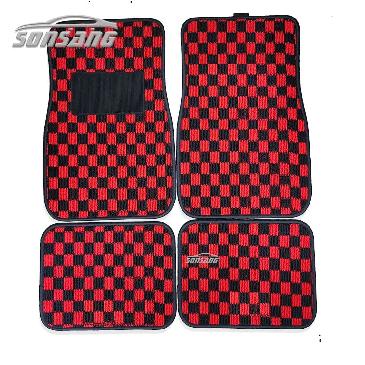 Sonsang Full Set 4 Piece Universal Custom Carpet Floor Mat Car Accessories Car Mats for All Vehicles