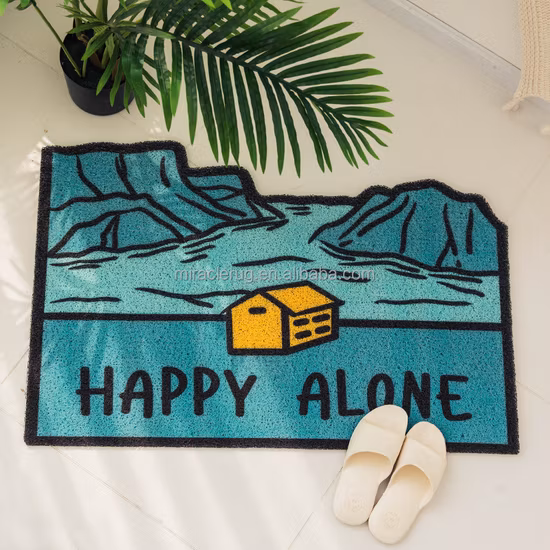 Outdoor Personalized Door Mats with PVC Backing Custom Logo Doormat for Home