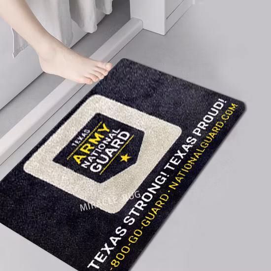 Outdoor Personalized Door Mats with PVC Backing Custom Logo Doormat for Home