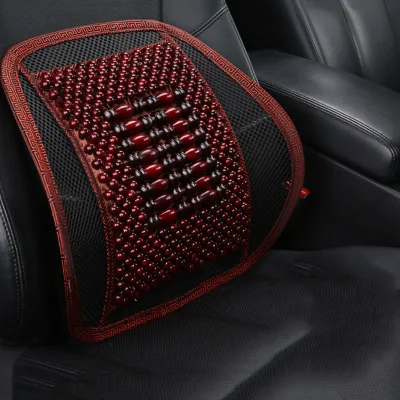 Cojín para asiento de automóvil Soporte lumbar Cuenta de madera