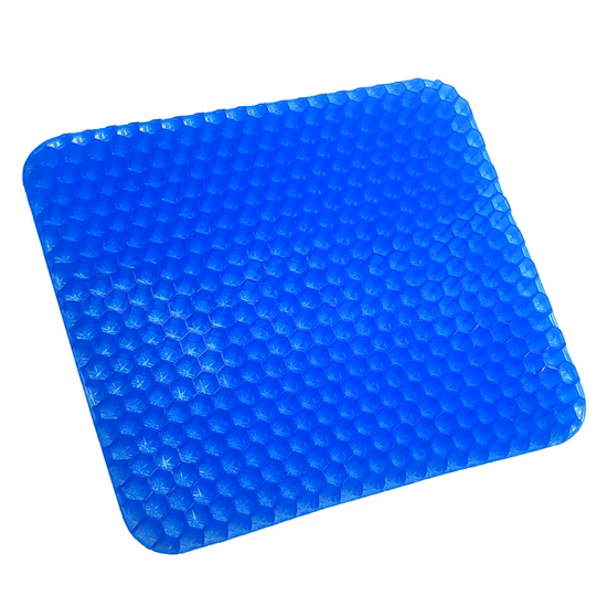 Venta al por mayor Comfort Soft Square Car Seat Honeycomb Gel Cojín Oficina Sofá Silla Asiento Cojín Silicona Egg Sitter