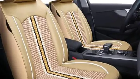 Accesorios para el automóvil Cubierta de la decoración del automóvil Cojín del asiento del automóvil del cuero de la PU de la seda del hielo marrón universal