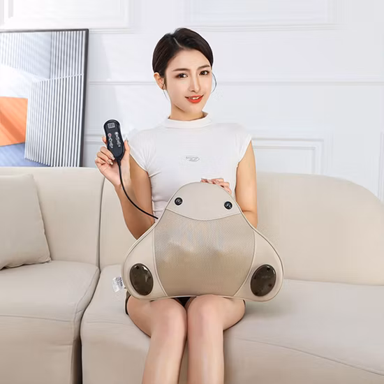 Cojín de asiento de masaje multifunción para glúteos eléctrico para coche vibrador Shiatsu para amasar la espalda del cuello con calor
