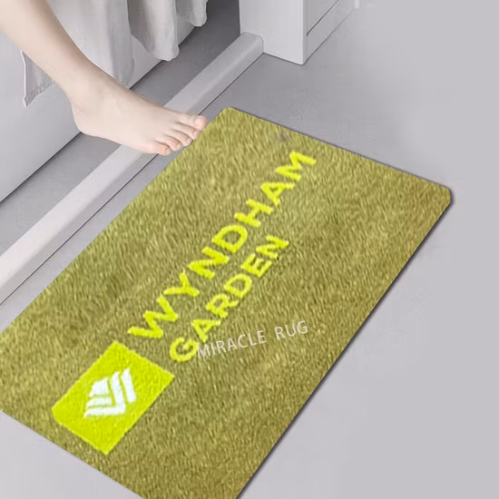 Alfombrillas personalizadas para exteriores con respaldo de PVC Felpudo con logotipo personalizado para el hogar