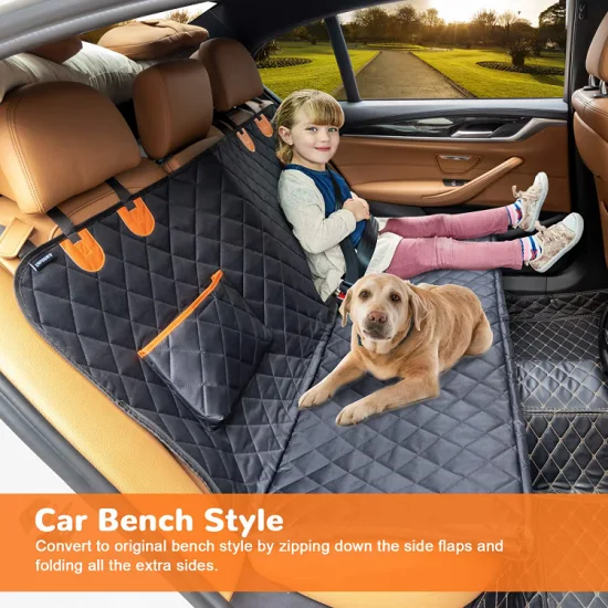 Funda de asiento de coche para perro para asiento trasero